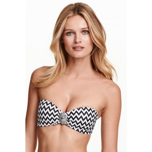 H&M Góra od kostiumu 0258572004 Czarny/Biały/Wzór