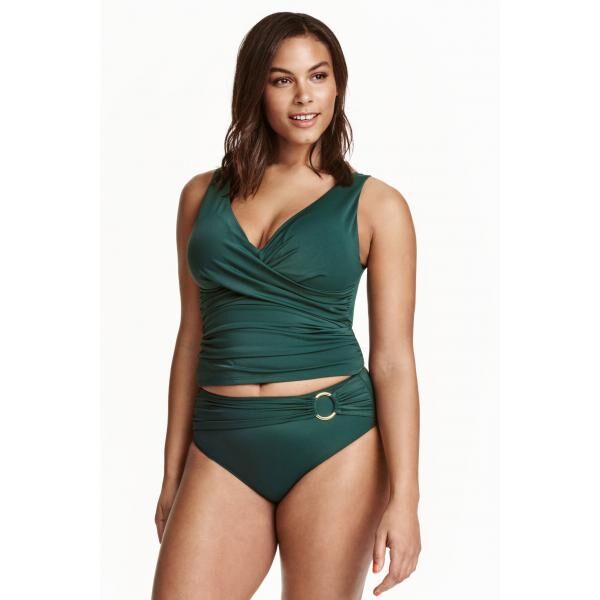 H&M H&M+ Top tankini 0361462001 Ciemnozielony