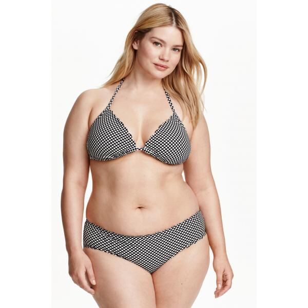 H&M H&M+ Dół od kostiumu 0361434002 Czarny/Kropki