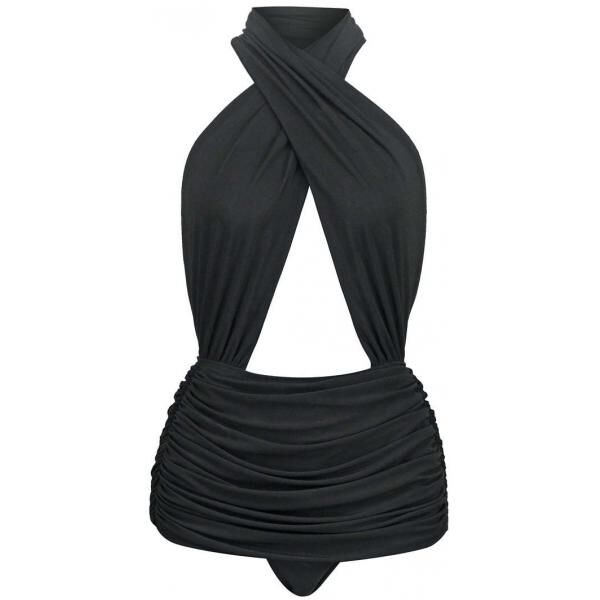 Norma Kamali MIO Kostium kąpielowy black NK081D00G-Q11