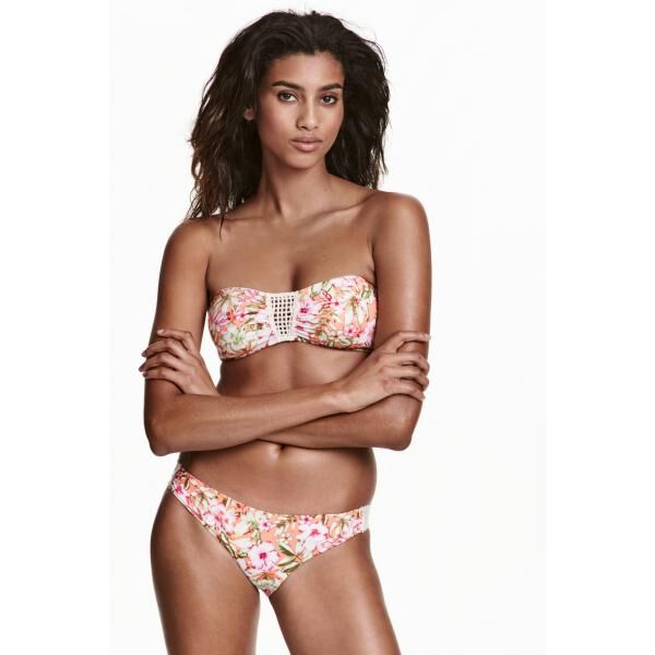 H&M Dół od kostiumu 0361214004 Morelowy/Kwiaty