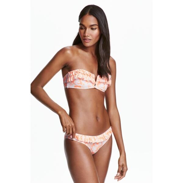 H&M Dół od kostiumu 0374417002 Morelowy/Biały