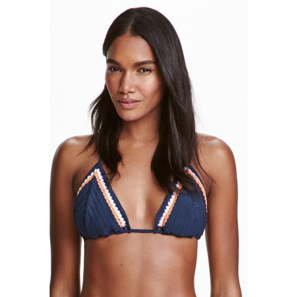 H&M Góra od kostiumu 0386033001 Ciemnoniebieski