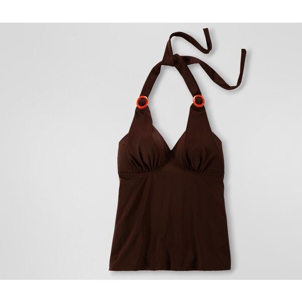 Tchibo Top od tankini wiązany na szyi, brązowy 400032982