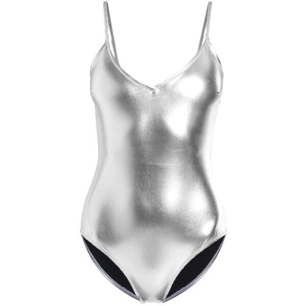 Topshop Kostium kąpielowy silver TP781D01O-D11