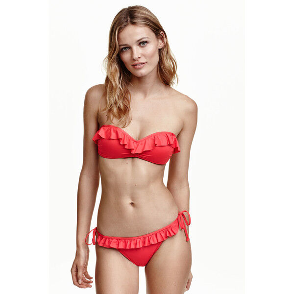 H&M Dół od kostiumu 0386189001 Koralowoczerwony