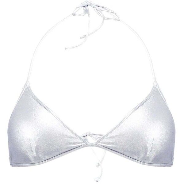 Topshop Góra od bikini silver TP781D01Y-D11