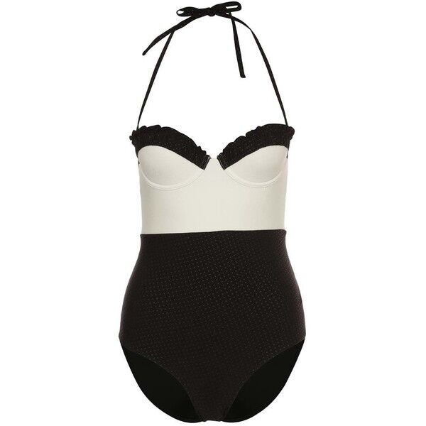 Topshop FLORIE Kostium kąpielowy black TP781D00E