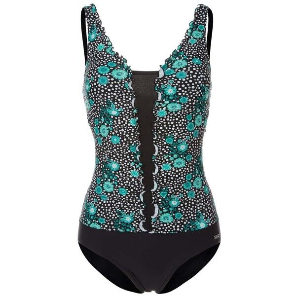 LASCANA FLORI Kostium kąpielowy black/mint L8341H007