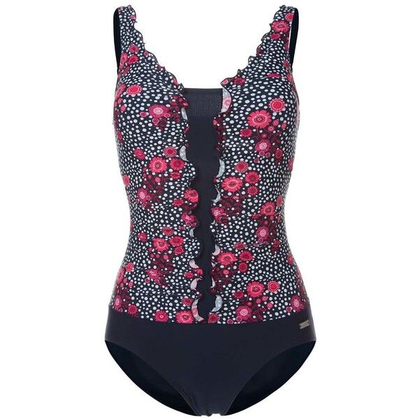 LASCANA FLORI Kostium kąpielowy navy/pink L8341H007