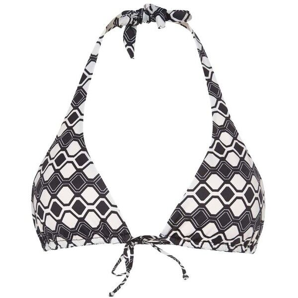 Beach Panties NEVIS Góra od bikini almost black/white B2721L021
