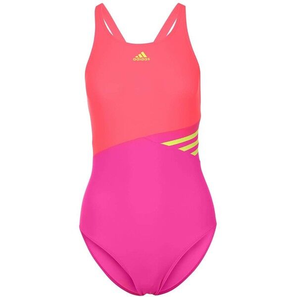 adidas Performance Kostium kąpielowy shock red/pink/semi solar slime AD541H02X
