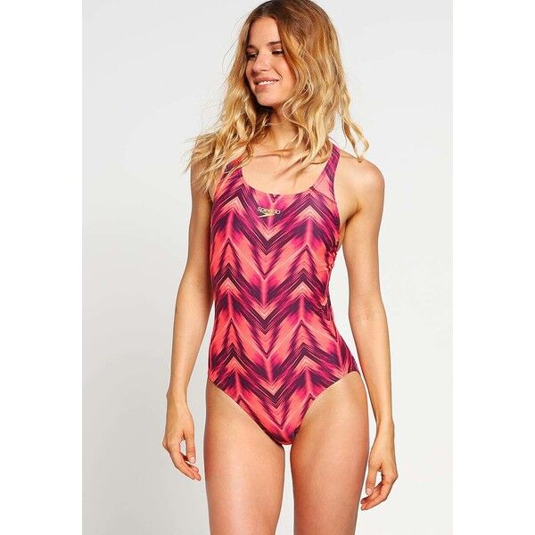 Speedo Kostium kąpielowy oxid grey/psycho red/magenta 1SP41H02K
