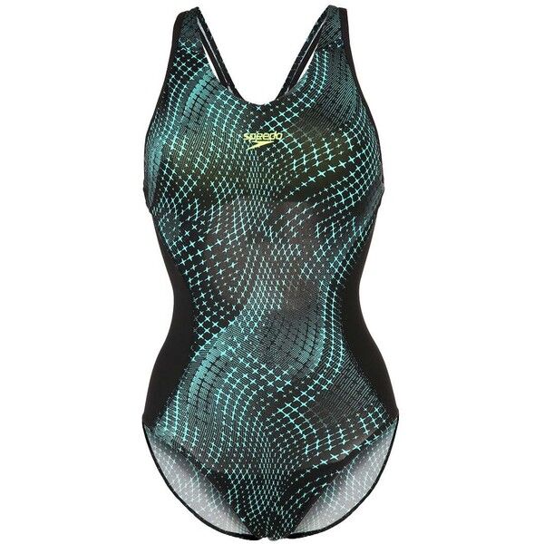 Speedo Kostium kąpielowy black/bali blue/fluo yellow 1SP41H01Z