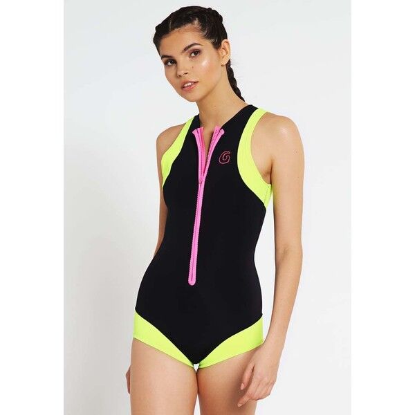 Glide Soul Kostium kąpielowy black/lemon/pink GL081D007