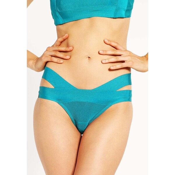 Hervé Léger LUCIE Dół od bikini teal HL481D00E