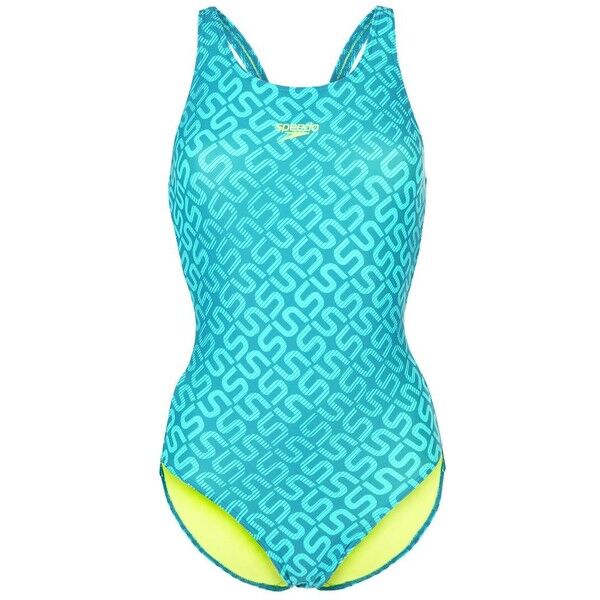 Speedo Kostium kąpielowy peacock blue/bali blue/fluo yellow 1SP41H024