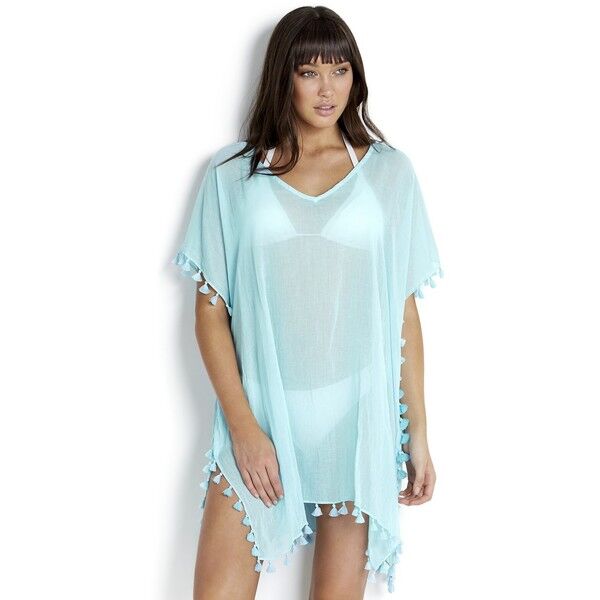 Seafolly Narzutka plażowa Bleach Aqua 4931-BID183