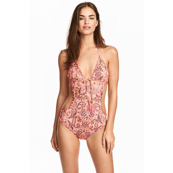 H&M Kostium kąpielowy 0494076001 Różowy/Paisley