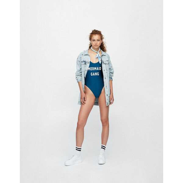Pull&Bear Kostium kąpielowy z napisem 5802/313