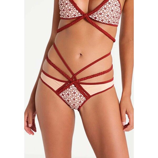 For Love & Lemons SAMBA Dół od bikini nude/berry F0281D008