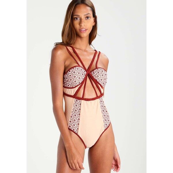 For Love & Lemons SAMBA Kostium kąpielowy nude/berry F0281D009