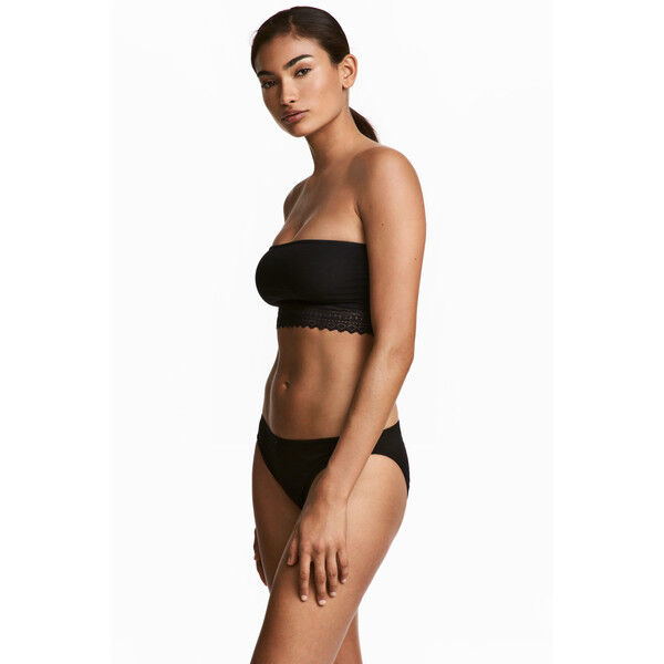 H&M Figi bikini 3-pak 0477107002 Czarny