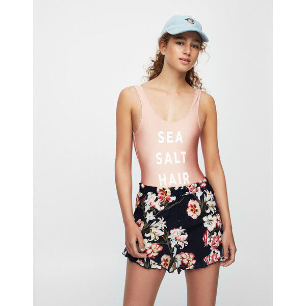 Pull&Bear Kostium kąpielowy z napisem 5802/317