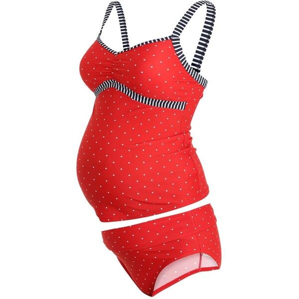 JoJo Maman Bébé Kostium kąpielowy red/white J2689C00G