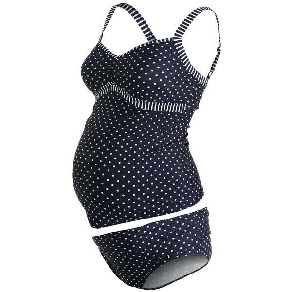 JoJo Maman Bébé Kostium kąpielowy navy/white J2689C00D
