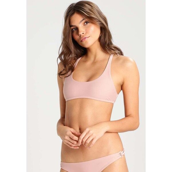 Topshop LACE UP Góra od bikini nude TP781J001