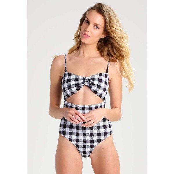Lost Ink GINGHAM Kostium kąpielowy black/white L0U81D003