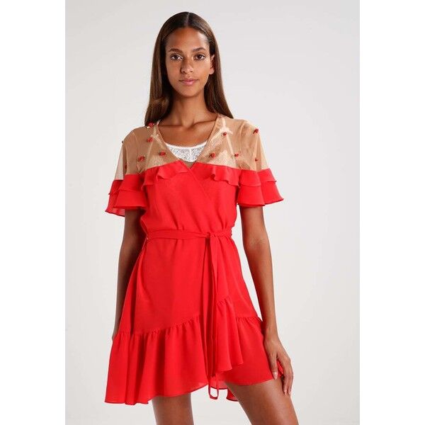 For Love & Lemons LITTLE ROSETTE Szlafrok red spice F0281B004