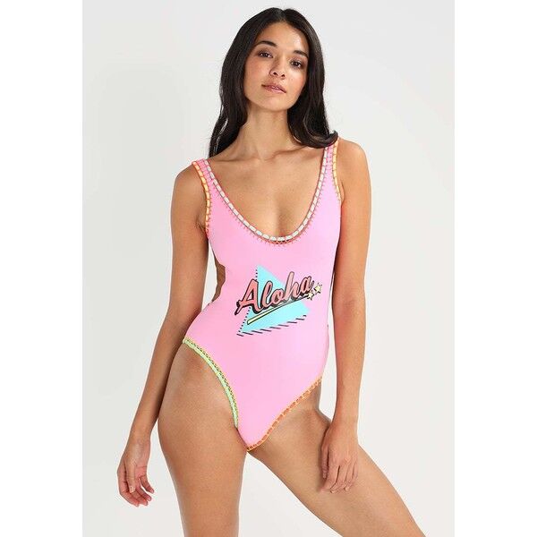 Topshop ALOHA Kostium kąpielowy pink TP721G0BL