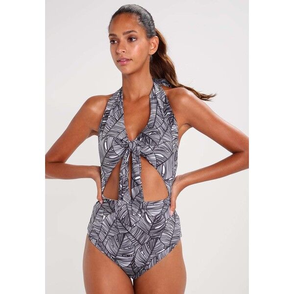 Lavish Alice PALM TIE FRONT Kostium kąpielowy monochrome L0K81G001