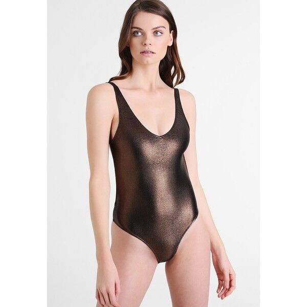 Topshop METALLIC Kostium kąpielowy bronze TP781G008