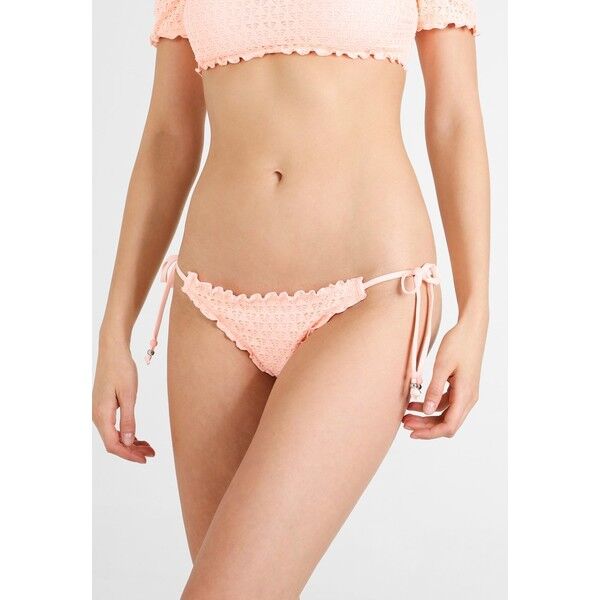 Seafolly TIE SIDE HIPSTER Dół od bikini peach S1981D0CX