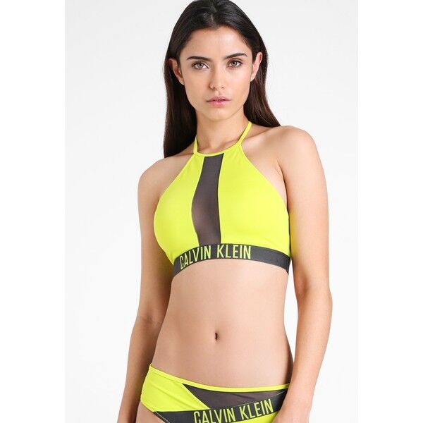 Calvin Klein Swimwear HIGH NECK CROP Góra od bikini evening primr C1781J000