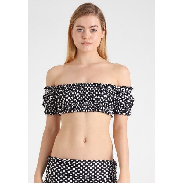 Norma Kamali JOSE Góra od bikini black/white NK081J001