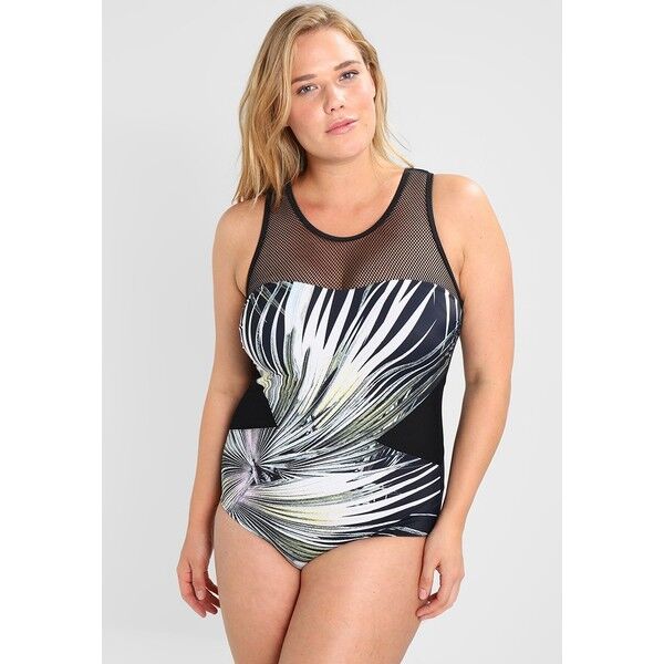 City Chic FOLIAGE PRINT Kostium kąpielowy black CIA81G009