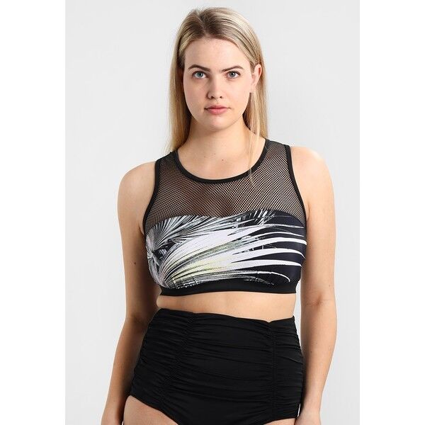 City Chic FOLIAGE CROP Góra od bikini black CIA81J003