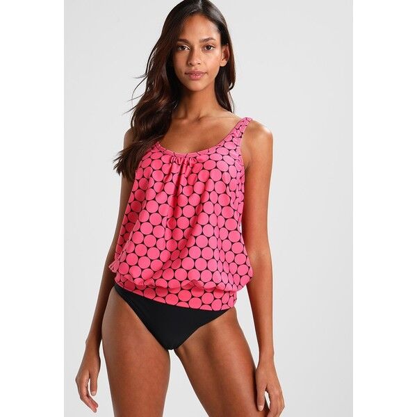 s.Oliver RED LABEL OVERSIZE TANKINI SET Bikini pink/black SO281L002