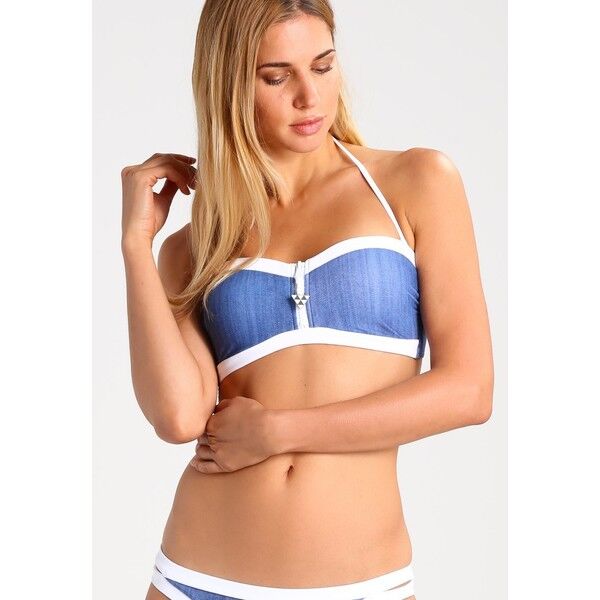 Seafolly BLOCK PARTY BANDEAU BUSTIER Góra od bikini denim S1941H00R