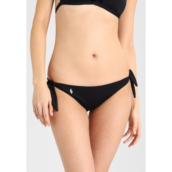 Polo Ralph Lauren CLEAN FINISH TIE SIDE Dół od bikini black PO281I000