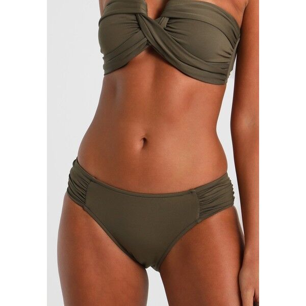 Seafolly RUCHED SIDE RETRO Dół od bikini dark olive S1981I00D