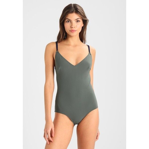 NON COMMUN AURELE COLOUR STRAPS ONE PIECE Kostium kąpielowy khaki NOI81G000