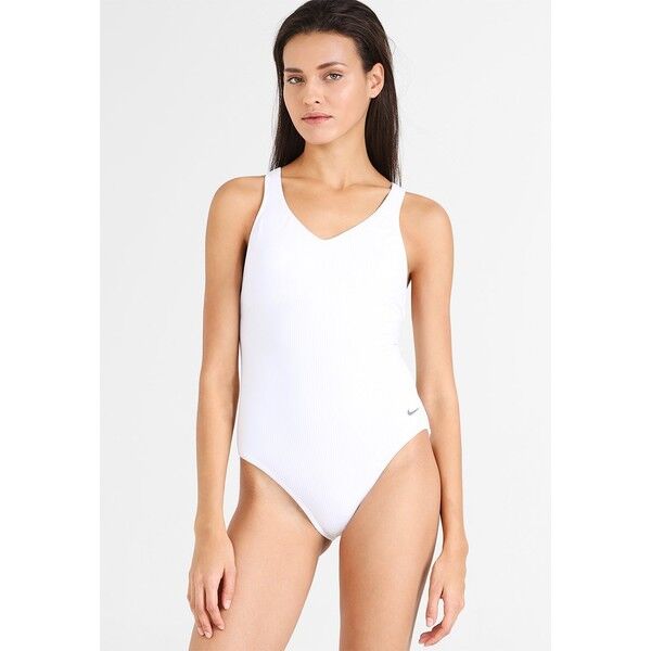 Nike Performance RACERBACK ONE PIECE Kostium kąpielowy white N1281G00K