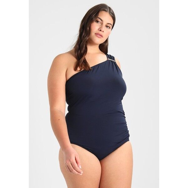 MICHAEL Michael Kors LOGO BAR ONESHOULDER ONEPIECE Kostium kąpielowy new navy MK181G009