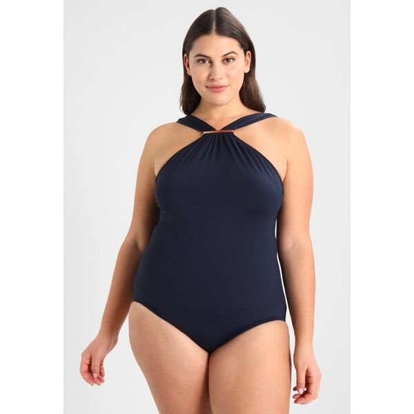 MICHAEL Michael Kors LOGO BAR HIGH NECK ONEPIECE Kostium kąpielowy new navy MK181G008