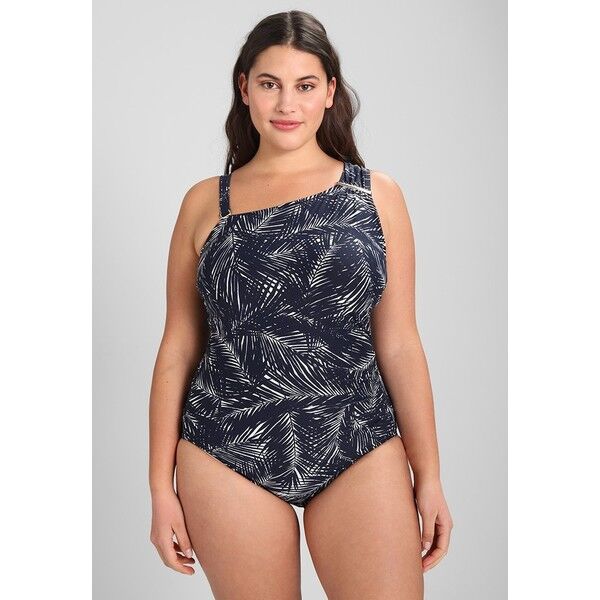 MICHAEL Michael Kors LOGO BAR ONESHOULDER ONEPIECE Kostium kąpielowy new navy MK181G006